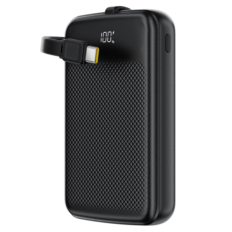 AceFast | 17971 | M13 | 10000 PD22.5W Power Bank With Cable | Black AceFast | 17971 | M13 | 10000 PD22.5W Power Bank With Cable | Black